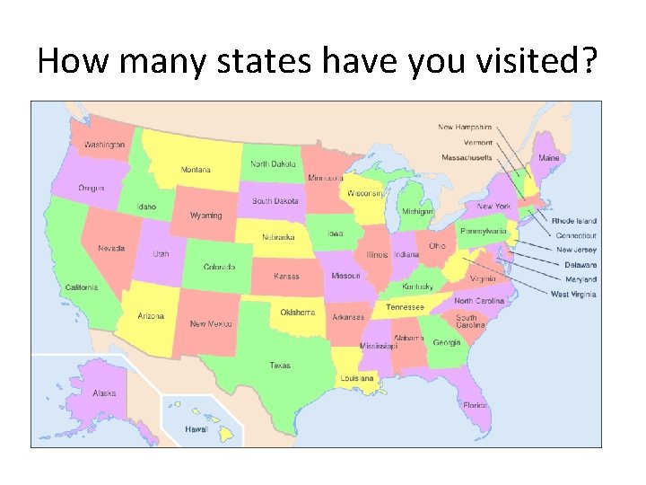 How many states have you visited? 