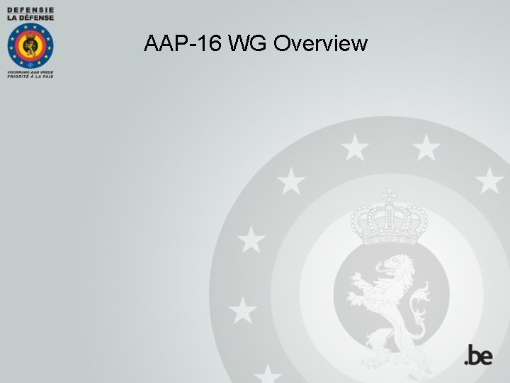 RMA BDLC LANGUAGE REQUIREMENTS AAP16 WG OVERVIEW BILC