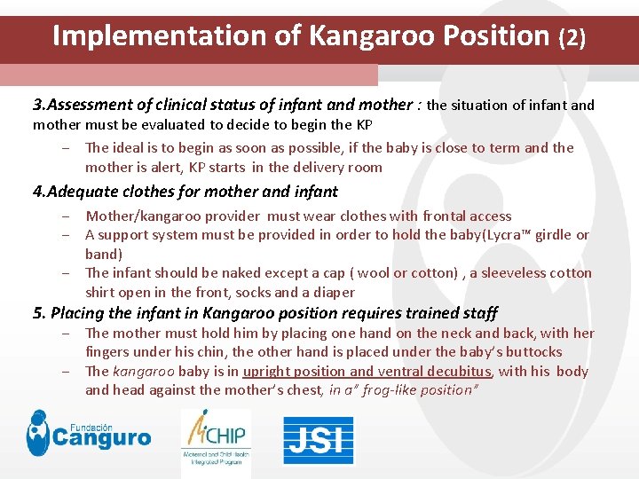 Implementation of Kangaroo Position (2) Click to edit Master title style 3. Assessment of