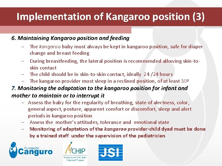 Implementation of Kangaroo position (3) Click to edit Master title style 6. Maintaining Kangaroo