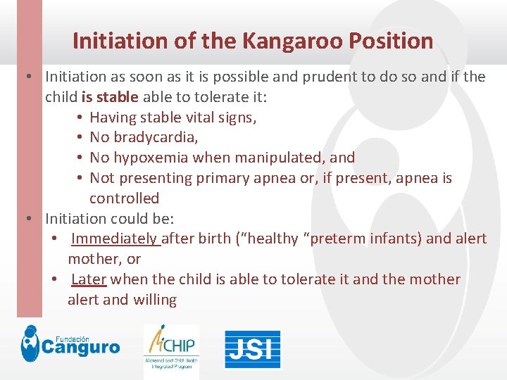 Click to edit Master title style Initiation of the Kangaroo Position • Initiation as