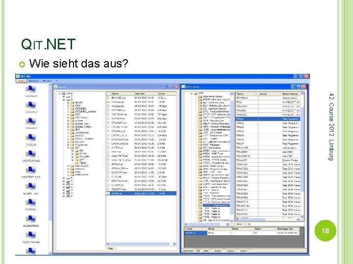 QIT. NET Wie sieht das aus? 42. Course 2012 Limburg 18 