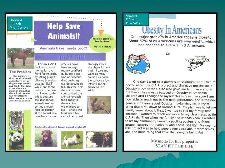 Student F Block Mrs. Canon 