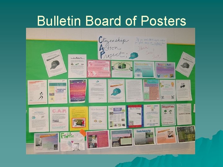 Bulletin Board of Posters 