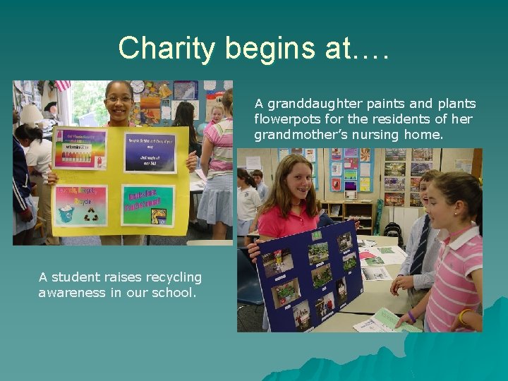 Charity begins at…. A granddaughter paints and plants flowerpots for the residents of her