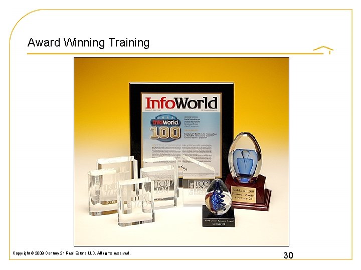 Award Winning Training Copyright © 2008 Century 21 Real Estate LLC. All rights reserved.