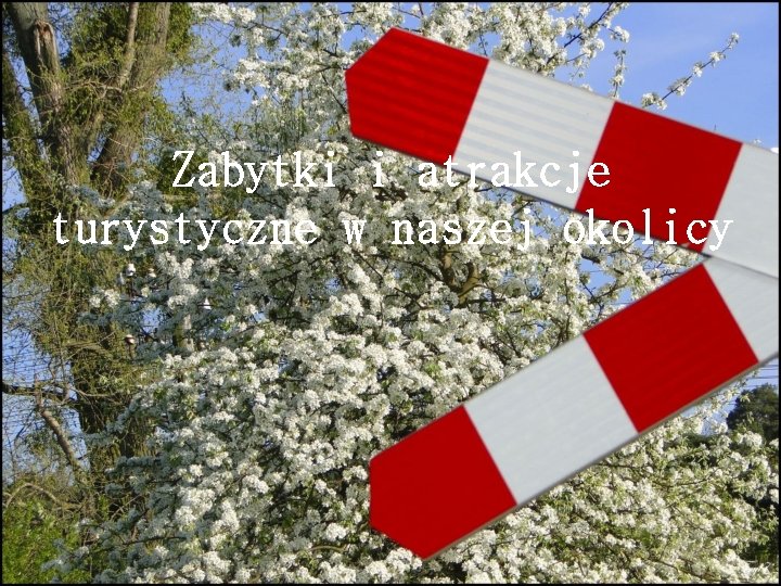 Zabytki i atrakcje turystyczne w naszej okolicy 