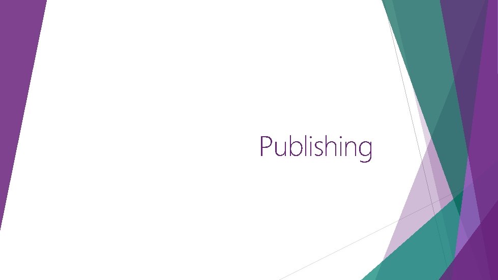Publishing Publishing