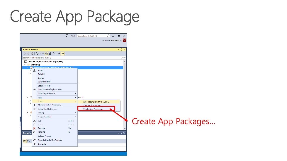 Create App Packages… Create App Packages…