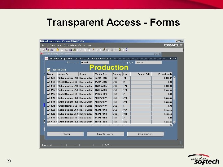 Transparent Access - Forms Production 20 Transparent Access - Forms Production 20