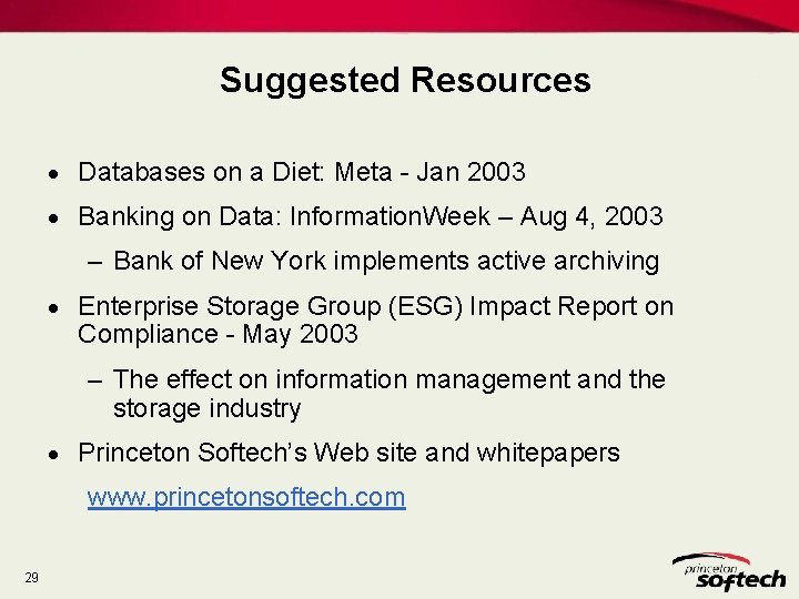 Suggested Resources · Databases on a Diet: Meta - Jan 2003 · Banking on Suggested Resources · Databases on a Diet: Meta - Jan 2003 · Banking on