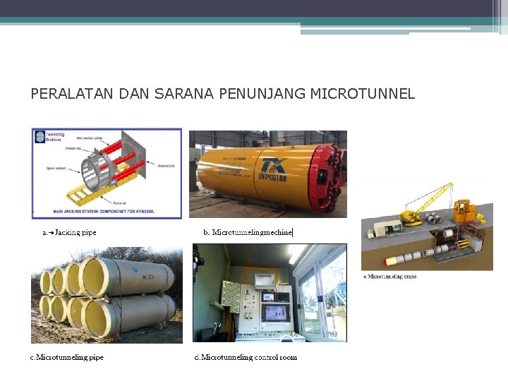 PERALATAN DAN SARANA PENUNJANG MICROTUNNEL PERALATAN DAN SARANA PENUNJANG MICROTUNNEL
