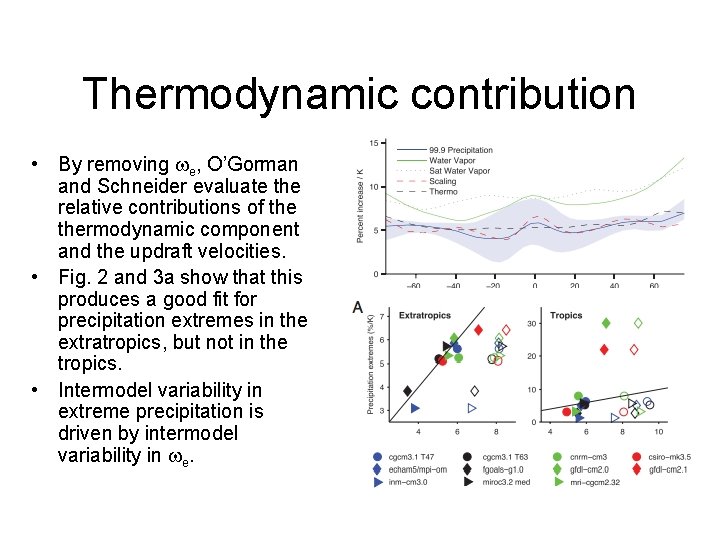 Thermodynamic contribution • By removing e, O’Gorman and Schneider evaluate the relative contributions of