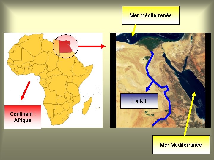 Mer Méditerranée Le Nil Continent : Afrique Mer Méditerranée 