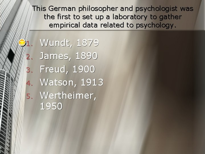 This German philosopher and psychologist was the first to set up a laboratory to