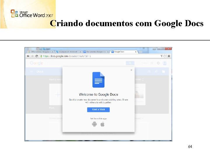XP Criando documentos com Google Docs 64 