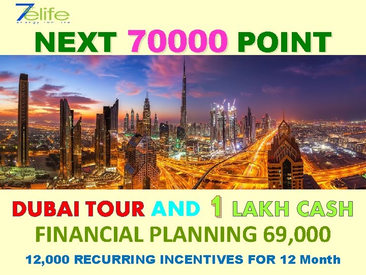 NEXT 70000 POINT DUBAI TOUR AND 1 LAKH CASH FINANCIAL PLANNING 69, 000 12,
