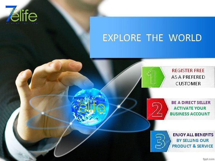 EXPLORE THE WORLD REGISTER FREE AS A PREFERED CUSTOMER BE A DIRECT SELLER ACTIVATE