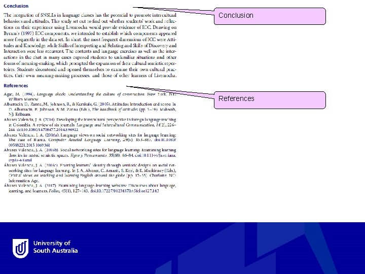 Conclusion References 