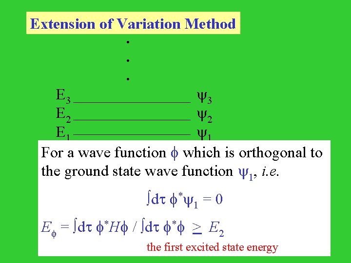 Extension of Variation Method . . . E 3 3 E 2 2 E