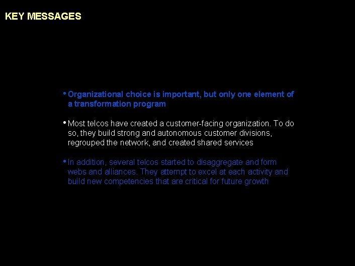 990617 BKZXW 380 WWGZ KEY MESSAGES • Organizational choice is important, but only one