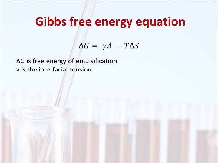 Gibbs free energy equation 