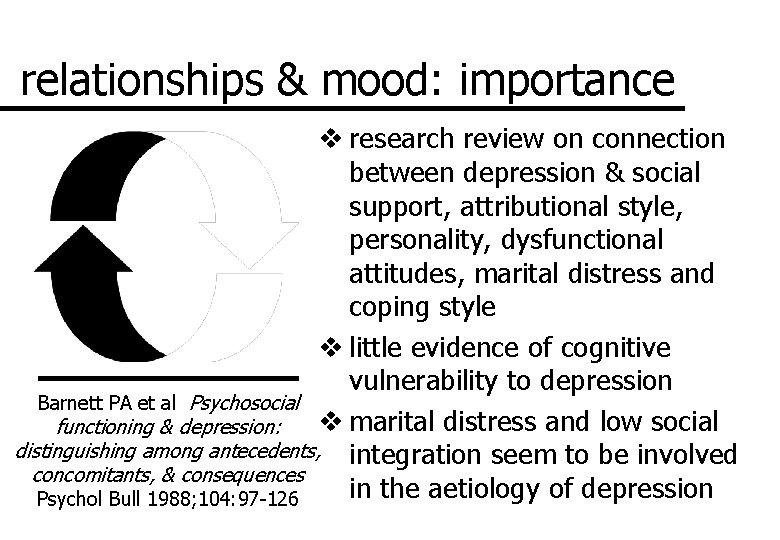 relationships & mood: importance v research review on connection between depression & social support,