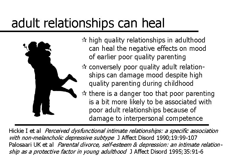 adult relationships can heal ¶ high quality relationships in adulthood can heal the negative