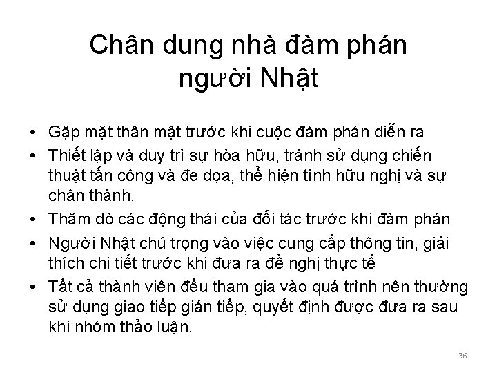 Chân dung nhà đàm phán người Nhật • Gặp mặt thân mật trước khi Chân dung nhà đàm phán người Nhật • Gặp mặt thân mật trước khi