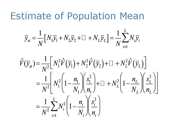 Estimate of Population Mean 