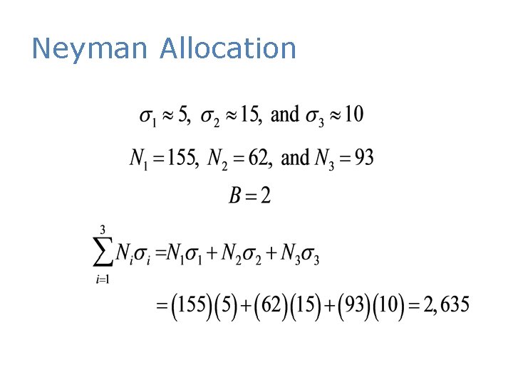 Neyman Allocation 