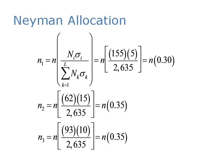 Neyman Allocation 