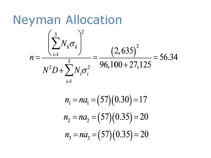 Neyman Allocation 