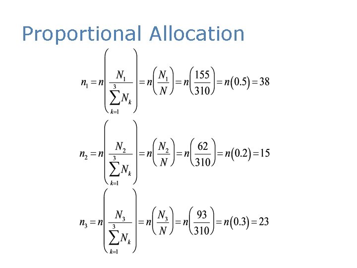 Proportional Allocation 