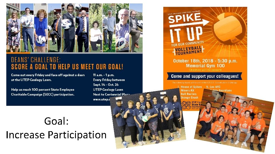 Goal: Increase Participation 