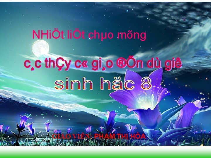 NHiÖt liÖt chµo mõng GIÁO VIÊN: PHẠM THỊ HÒA 