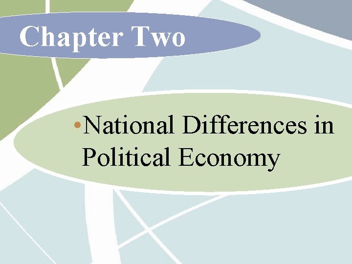 Chapter Two • National Differences in Political Economy 