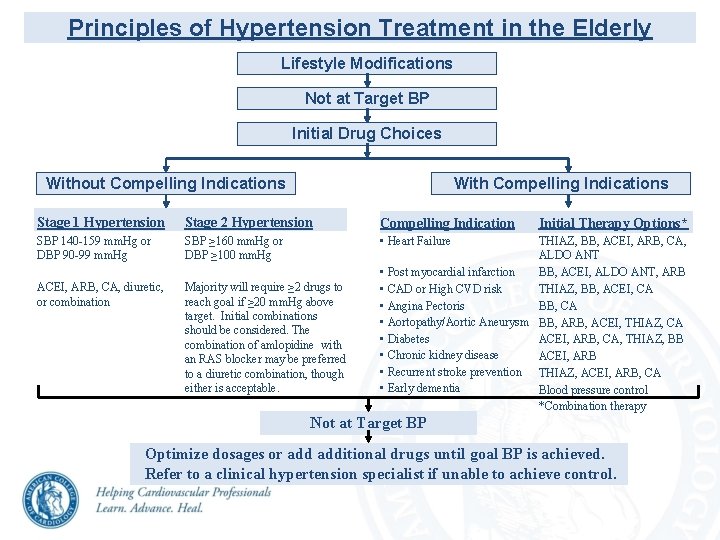 Principles of Hypertension Treatment in the Elderly Lifestyle Modifications Not at Target BP Initial Principles of Hypertension Treatment in the Elderly Lifestyle Modifications Not at Target BP Initial