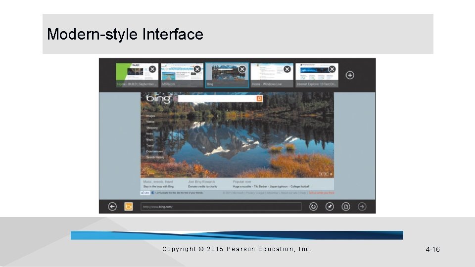 Modern-style Interface Copyright © 2015 Pearson Education, Inc. 4 -16 