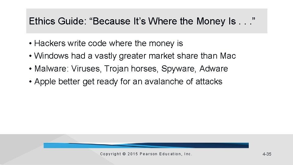 Ethics Guide: “Because It’s Where the Money Is. . . ” • Hackers write