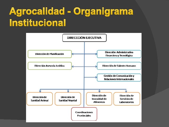 Agrocalidad - Organigrama Institucional Agrocalidad - Organigrama Institucional
