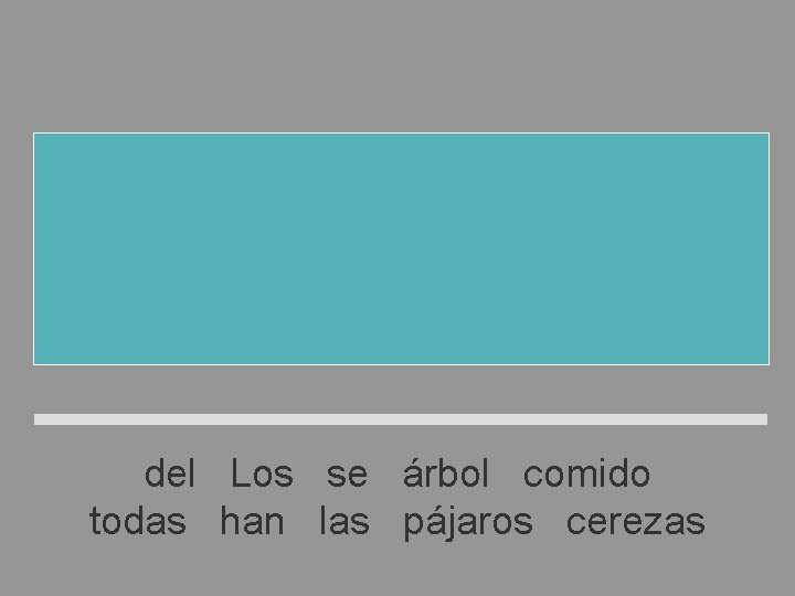 Los pájaros se han comido todas las cerezas del árbol del Los se árbol Los pájaros se han comido todas las cerezas del árbol del Los se árbol