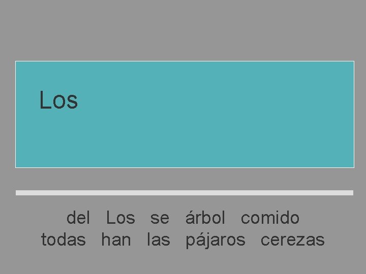 Los pájaros se han comido todas las cerezas del árbol del Los se árbol Los pájaros se han comido todas las cerezas del árbol del Los se árbol