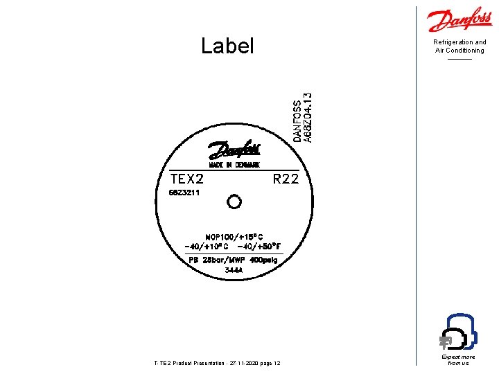Label T-TE 2 Product Presentation - 27 -11 -2020 page 12 Refrigeration and Air