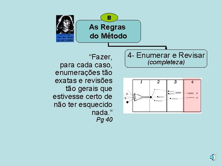B As Regras do Método “Fazer, para cada caso, enumerações tão exatas e revisões