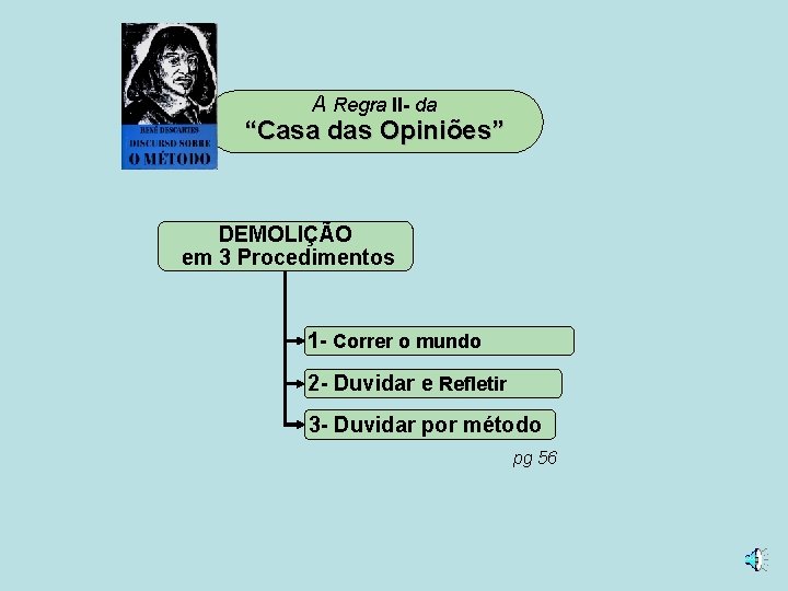 A Regra II- da “Casa das Opiniões” DEMOLIÇÃO em 3 Procedimentos 1 - Correr