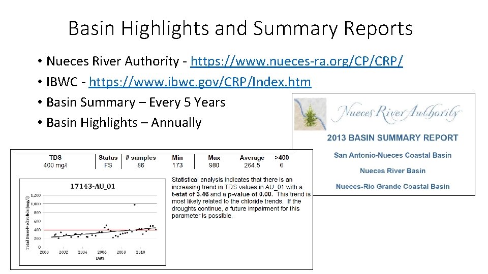 Basin Highlights and Summary Reports • Nueces River Authority - https: //www. nueces-ra. org/CP/CRP/