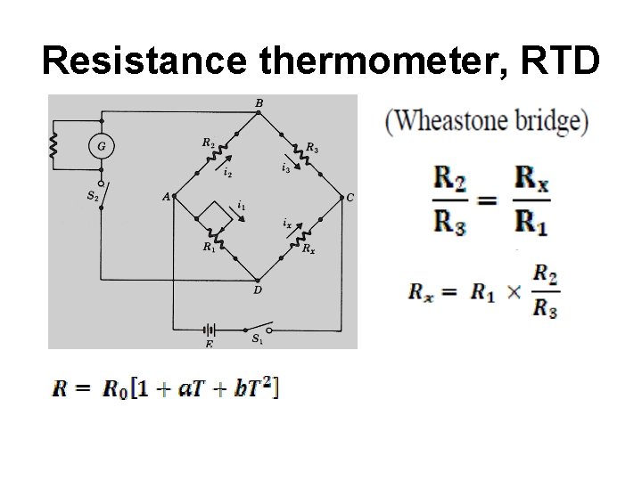 Resistance thermometer, RTD 