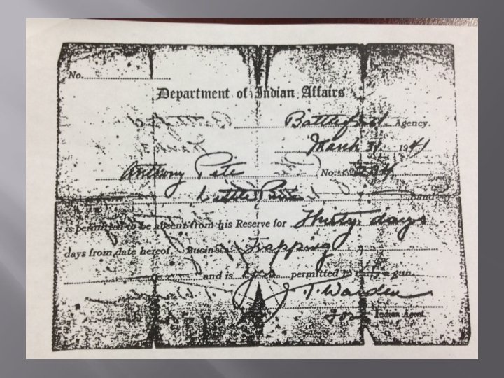 The Indian Act The Indian Act