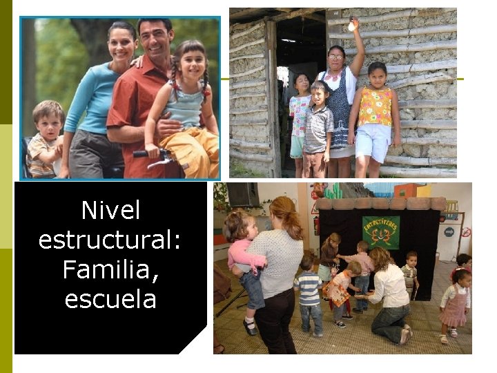 Nivel estructural: Familia, escuela 